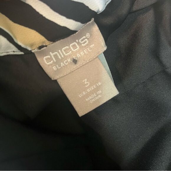 Chico’s Black Label Black And White Skirt animal print Size 16 - Picture 8 of 13